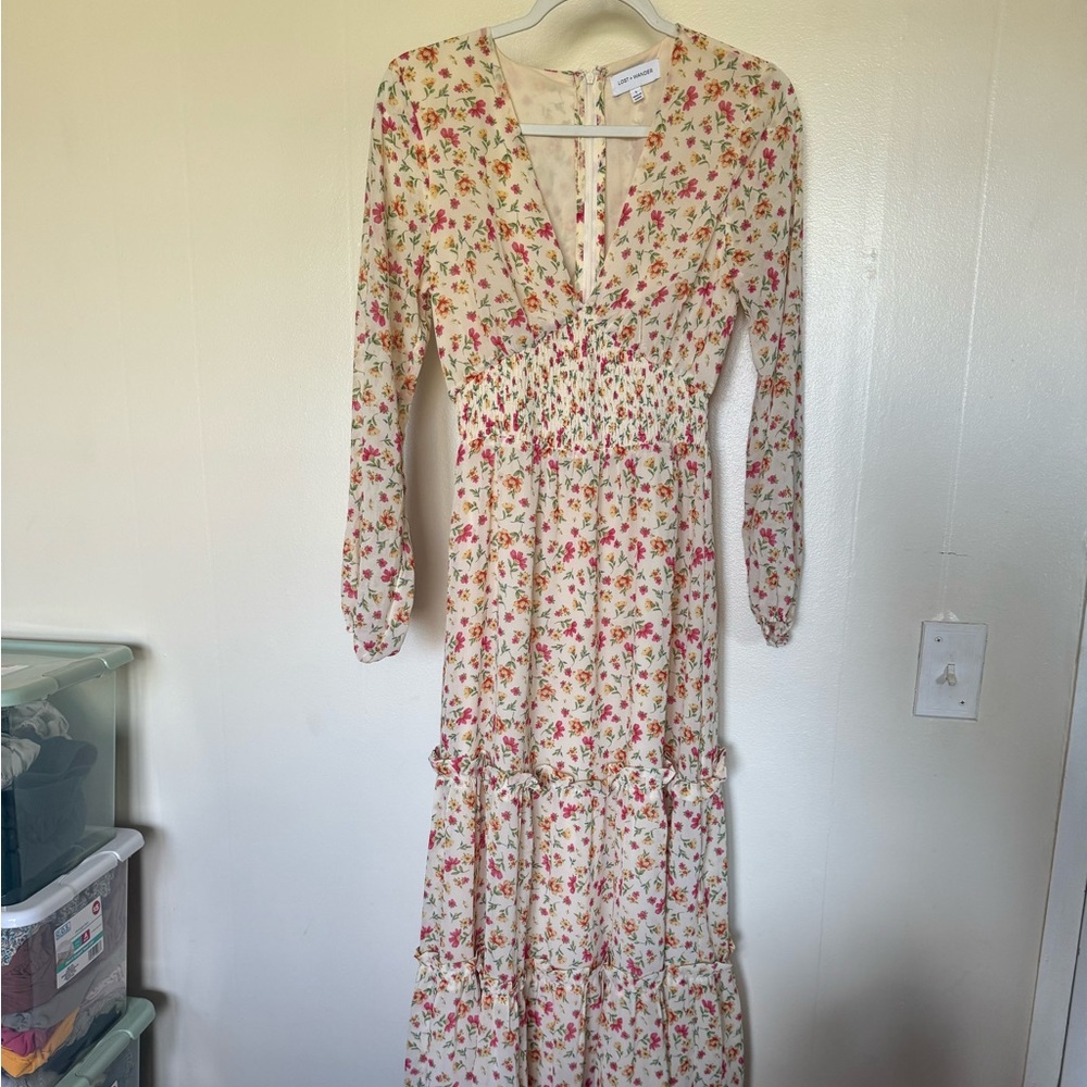 Lost + Wander Floral Long Sleeve Dress